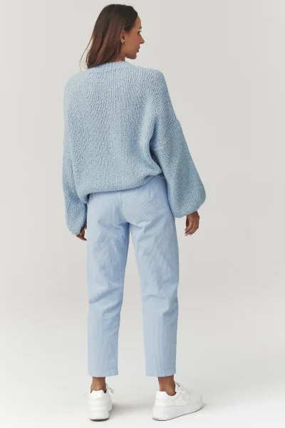 Dámské manšestrové kalhoty C33 - sv. modré - Světle modrá