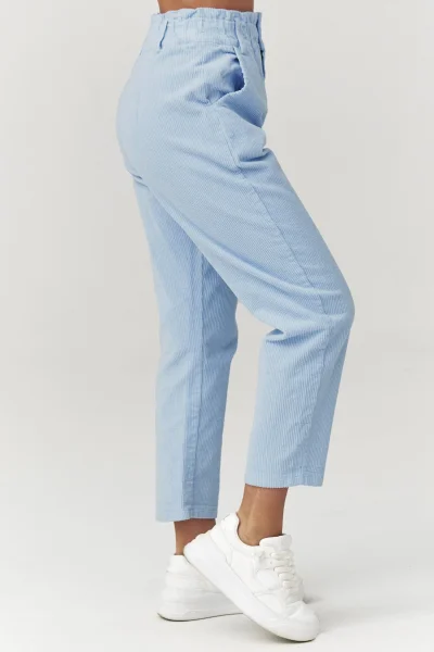 Dámské manšestrové kalhoty C33 - sv. modré - Světle modrá