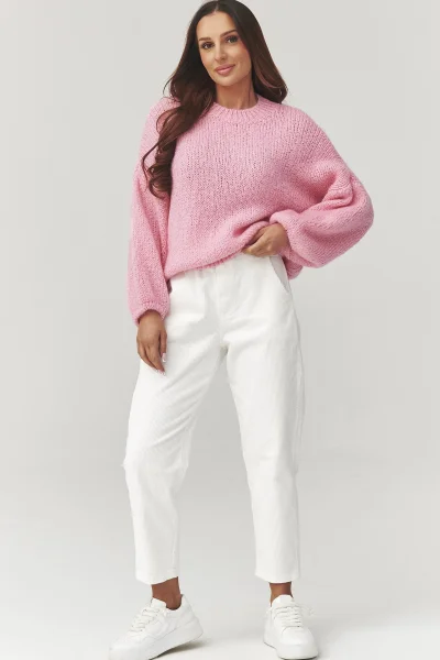 Dámské manšestrové kalhoty C33 - ecru - Ecru