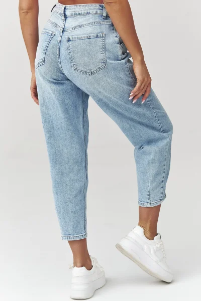 Dámské mom fit džíny C31 - sv. modré - Světle modrá