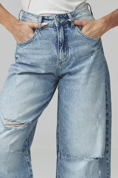 Dámské džíny C50 - sv. modrá - Světle modrá