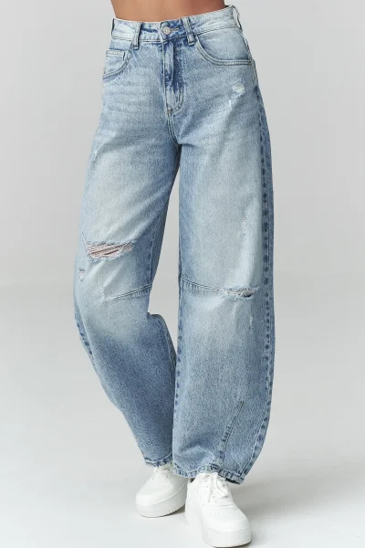 Dámské džíny C50 - sv. modrá - Světle modrá