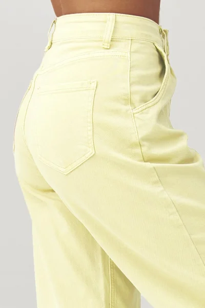 Dámské mom fit džíny C31 - žluté - Žlutá