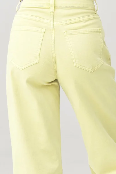 Dámské mom fit džíny C31 - žluté - Žlutá