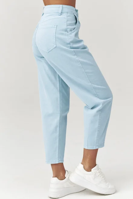 Dámské mom fit džíny C31 - blankytně modré - Blankytná