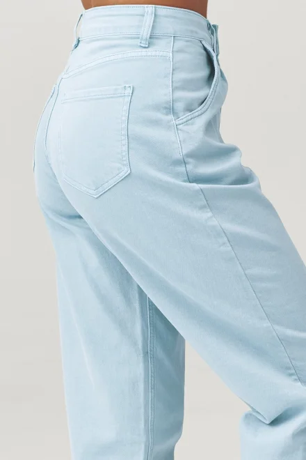 Dámské mom fit džíny C31 - blankytně modré - Blankytná
