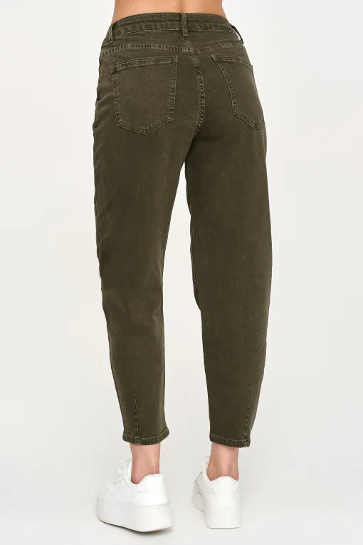 Dámské mom fit džíny C31 - khaki