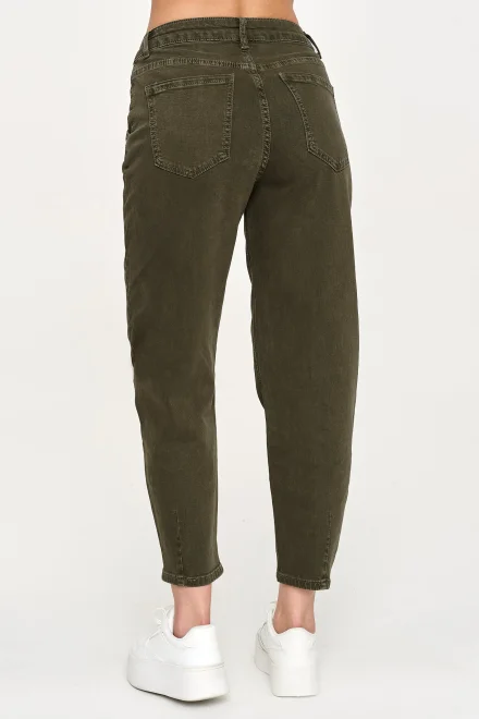 Dámské mom fit džíny C31 - khaki - Khaki