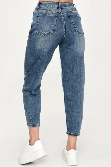 Dámské mom fit džíny C70 - modré - Modrá