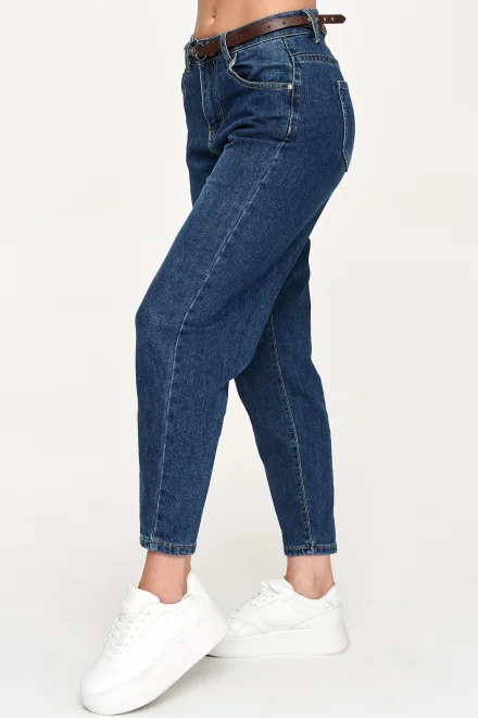Dámské mom fit džíny C72 - tmavě modré - Tmavě modrá