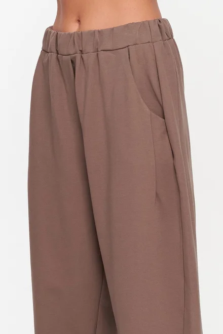 Dámské kalhoty volného střihu C79 - mocca - Mocca
