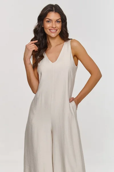 Dámský overal M882 světle béžový - Světle béžová