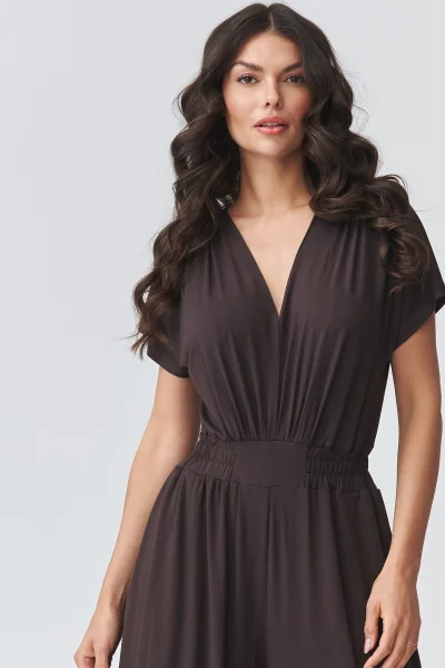 Dámský overal M924 - tm. hnědý - Tmavě hnědá