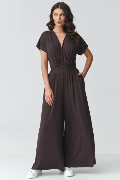 Dámský overal M924 - tm. hnědý - Tmavě hnědá