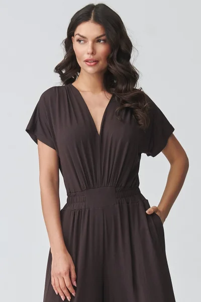 Dámský overal M924 - tm. hnědý - Tmavě hnědá