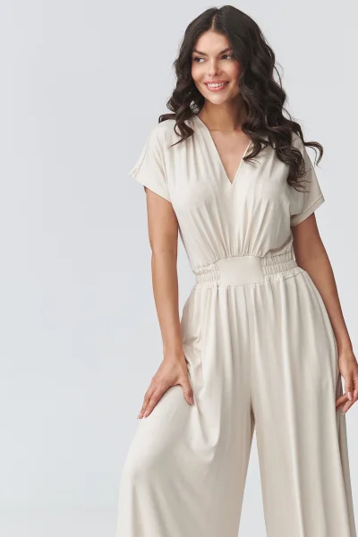 Dámský overal M924 - sv. béžový - Světle béžová