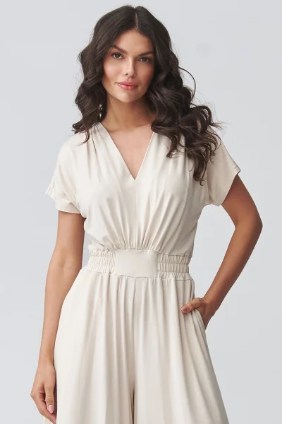 Dámský overal M924 - sv. béžový - Světle béžová