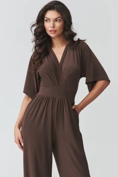 Dámský overal M939 - tmavě hnědý - Tmavě hnědá