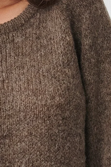 Dámský svetr S168 - mocca - Mocca