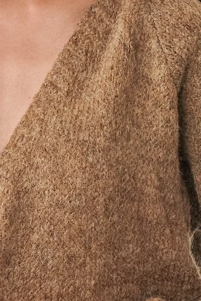 Kardigan S170 - okra - Béžovo-měděná