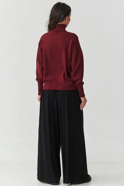 Dámský svetr S165 bordó - Bordó