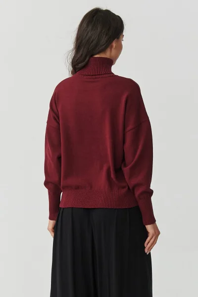 Dámský svetr S165 bordó - Bordó