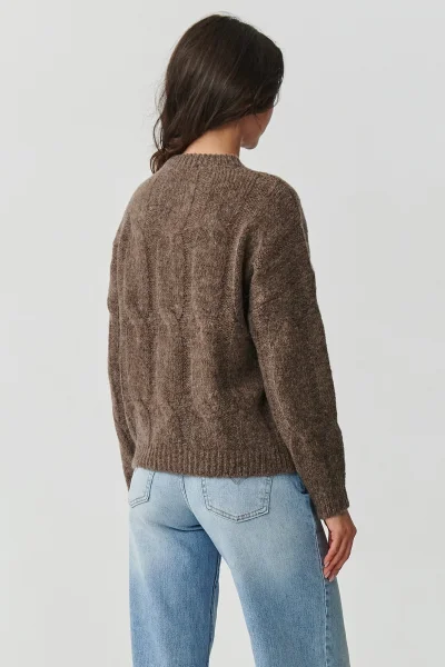 Dámský svetr S169 mocca - Mocca