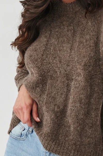Dámský svetr S169 mocca - Mocca