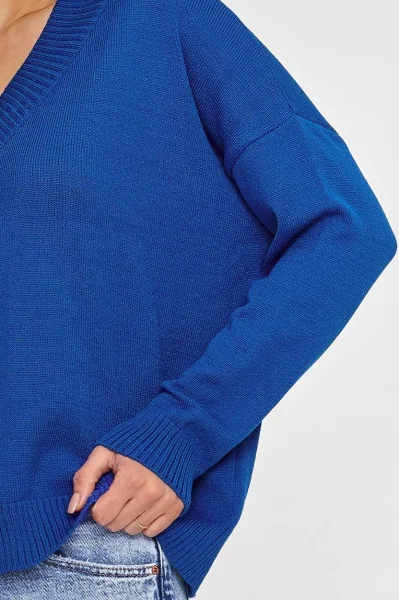 Dámský svetr S158 modrý - Modrá