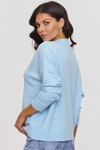 Dámský svetr S158 blankytný - Blankytná