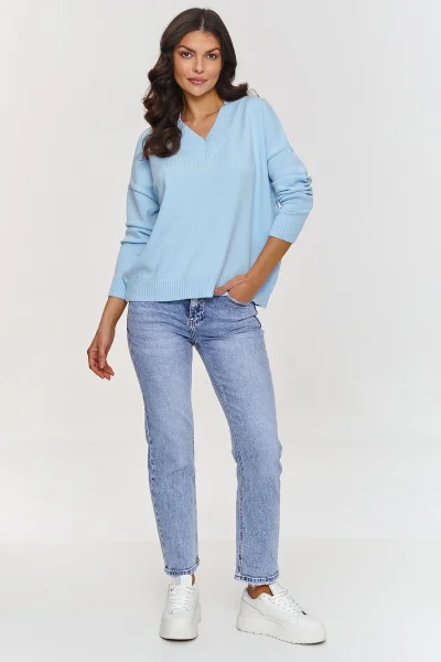 Dámský svetr S158 blankytný - Blankytná