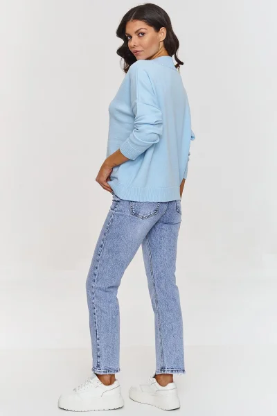 Dámský svetr S158 blankytný - Blankytná