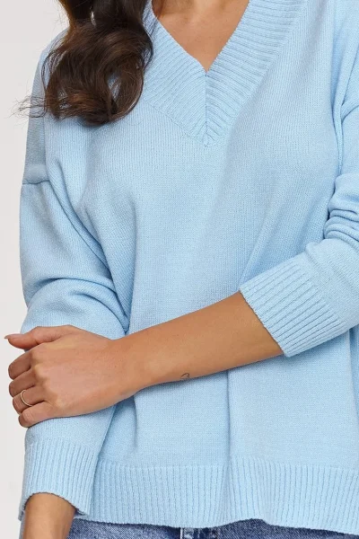 Dámský svetr S158 blankytný - Blankytná