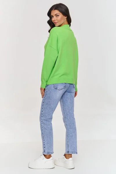 Dámský svetr S158 světle zelený - Světle zelená