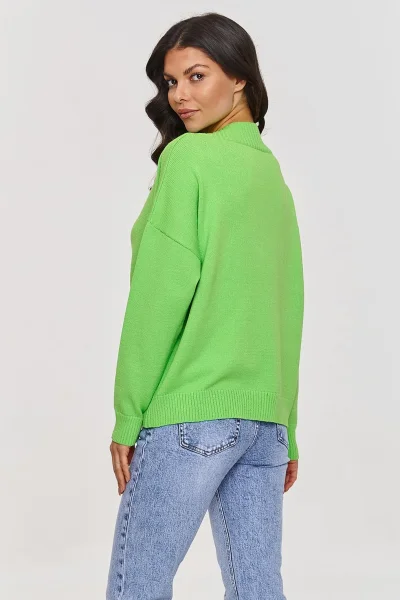Dámský svetr S158 světle zelený - Světle zelená