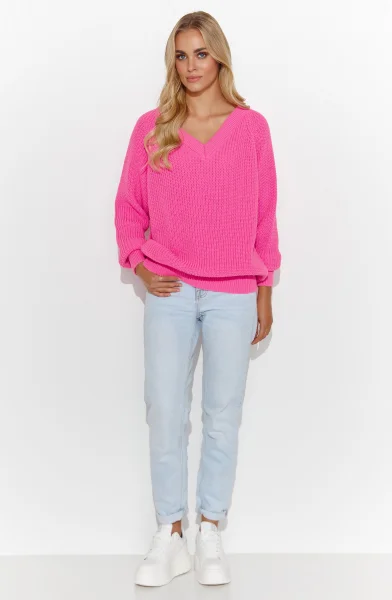 Dámský svetr S140 růžový - Růžová