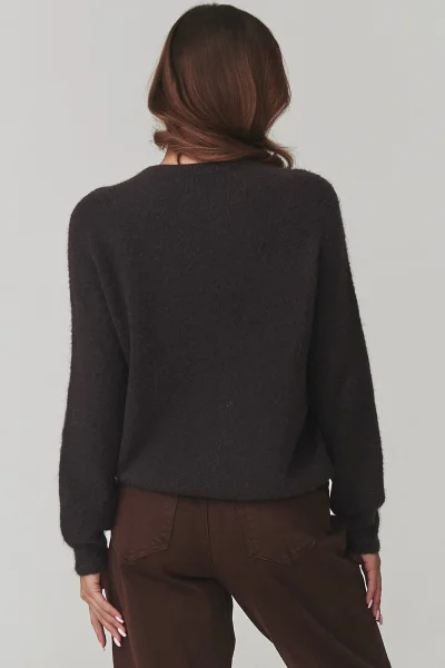 Dámský svetr C21 - tm. hnědý - Tmavě hnědá