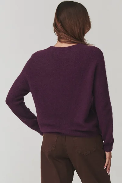 Dámský svetr C21 - tm. fialový - Tmavě fialová