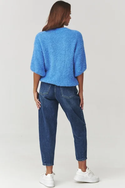 Dámský svetr C8 - modrý - Modrá