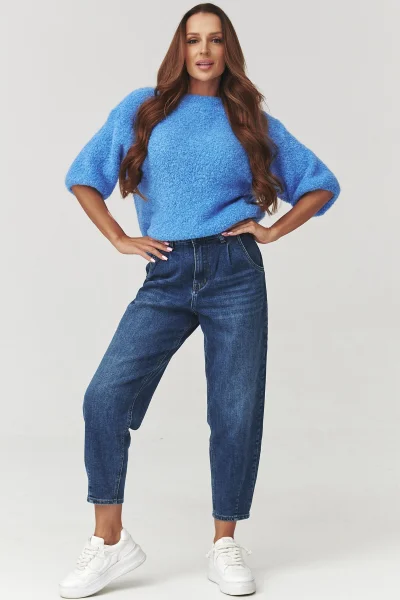 Dámský svetr C8 - modrý - Modrá