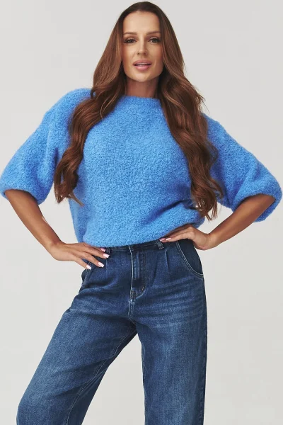 Dámský svetr C8 - modrý - Modrá