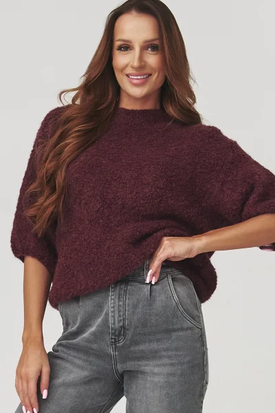 Dámský svetr C8 - bordó - Bordó