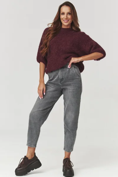 Dámský svetr C8 - bordó - Bordó