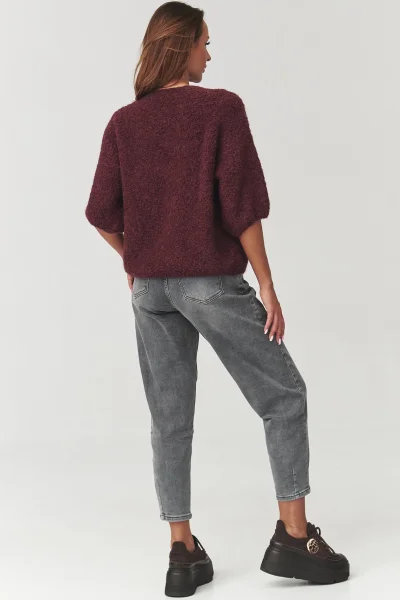 Dámský svetr C8 - bordó - Bordó