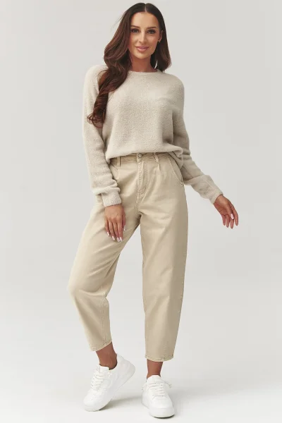 Dámský svetr C40 - sv. béžová - Světle béžová