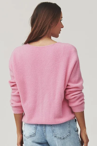 Dámský svetr C38 - sv. růžový - Světle růžová