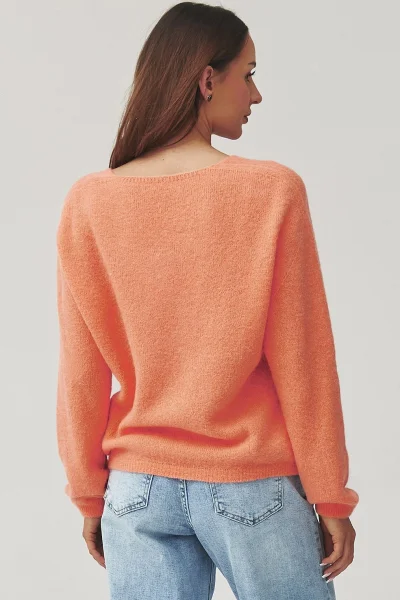 Dámský svetr C38 - oranžový - Oranžová