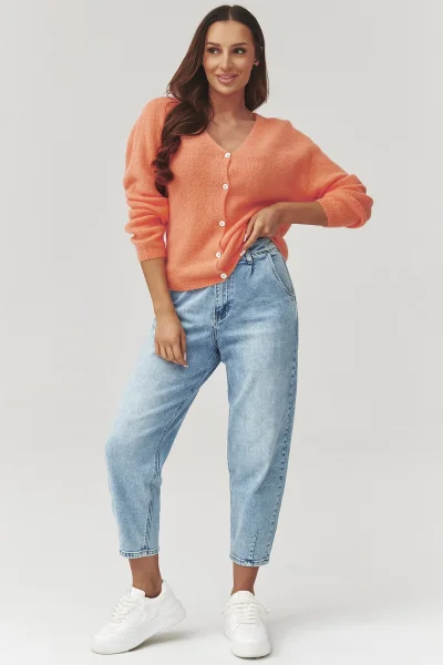 Dámský svetr C38 - oranžový - Oranžová