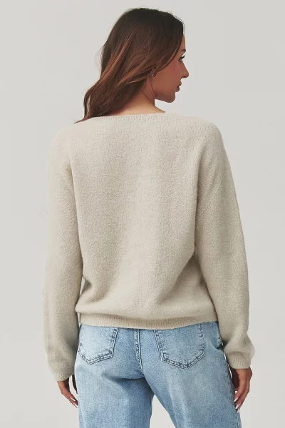 Dámský svetr C38 - sv. béžový - Světle béžová