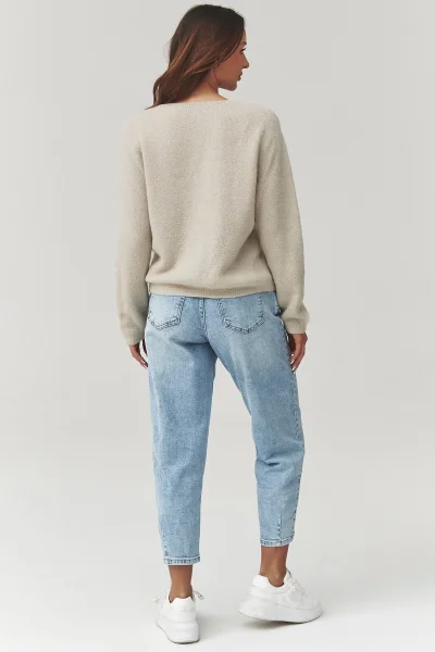 Dámský svetr C38 - sv. béžový - Světle béžová